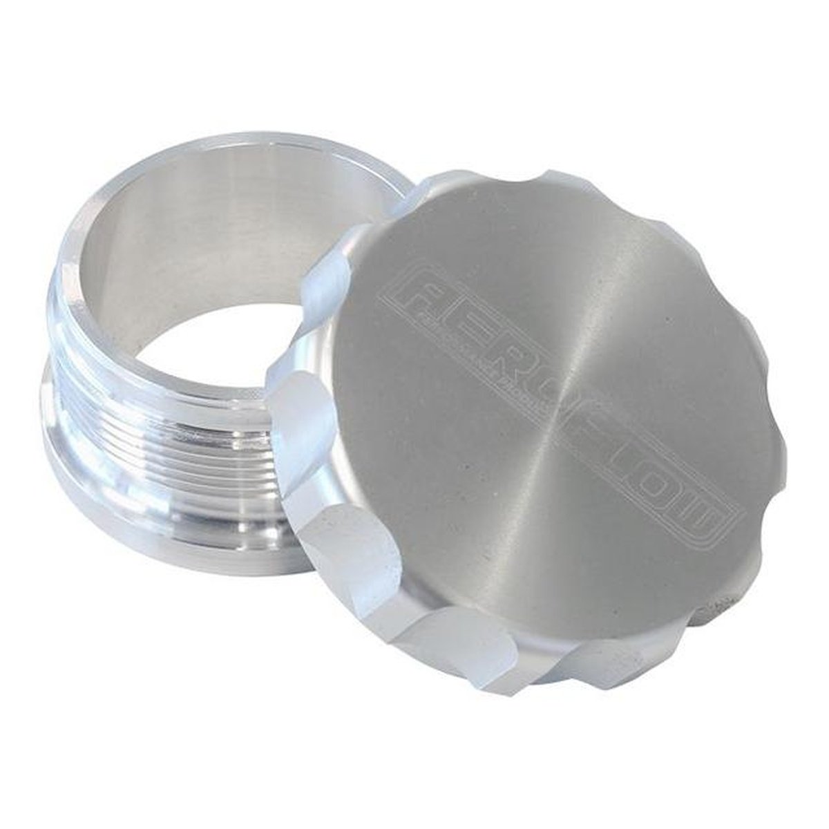 Aeroflow AF460-48S 3" Alum Weld Bung And Cap Raw Weld On / Silver Cap