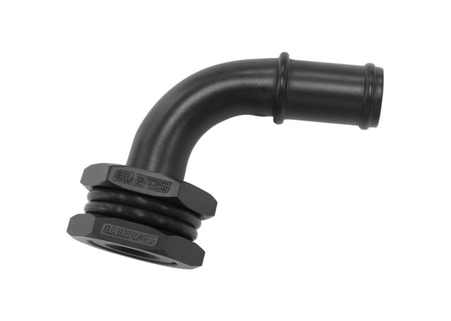 Aeroflow Turbo Drain Adapter 5/8 Barb 90Degree