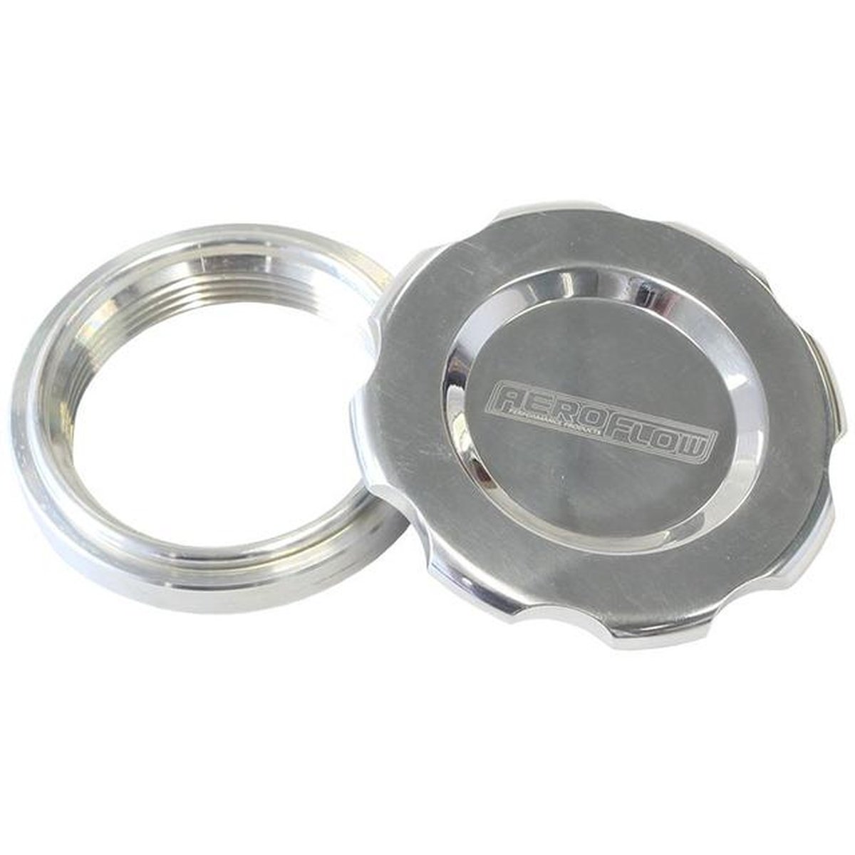 Aeroflow AF465-32P 2" Weld Bung And Polish Cap Low Profile Female Weld-On