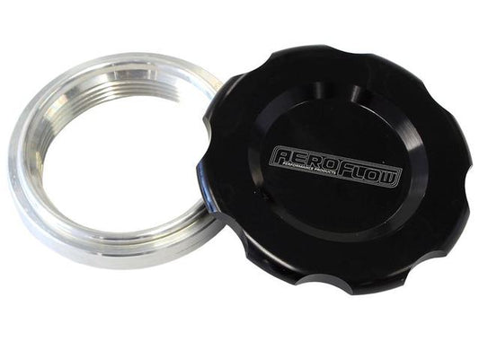 Aeroflow AF465-48BLK 3" Weld Bung And Black Cap Low Profile Female Weld-On