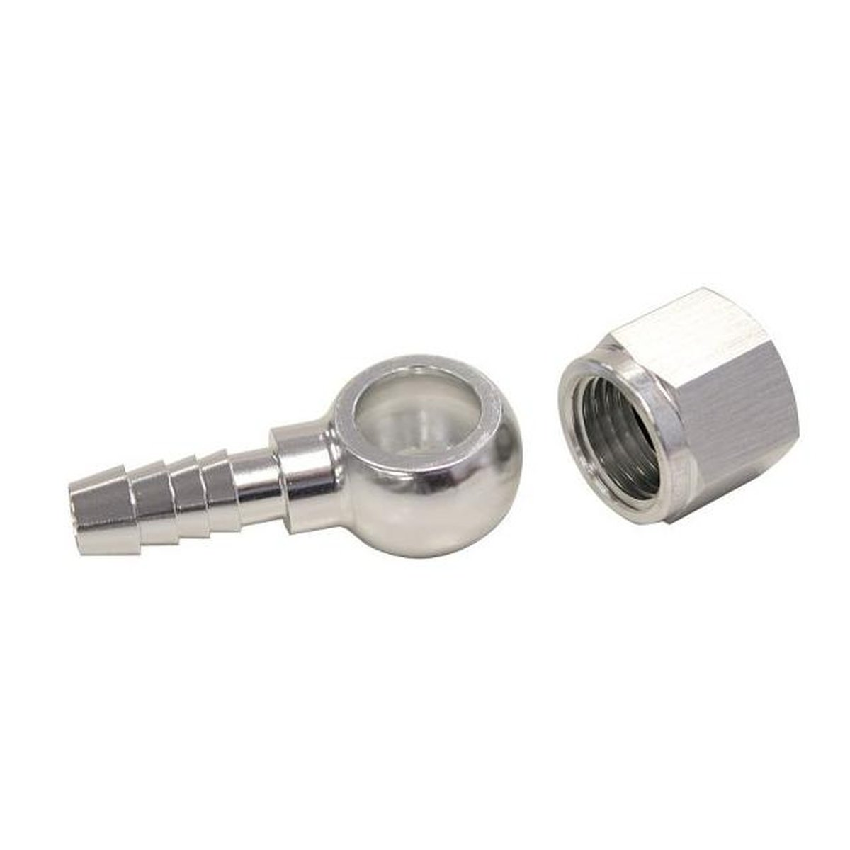 Aeroflow AF49-1020S / Bosch Fuel Pump 8mm / 5/16" Banjo & Nut Kit Silver