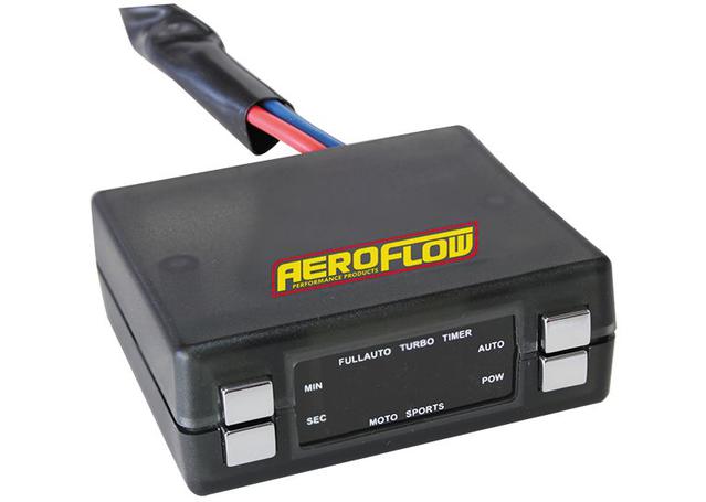 Aeroflow AF49-1025 Mini Turbo Timer With Memory Black Case Pivot Style Timer
