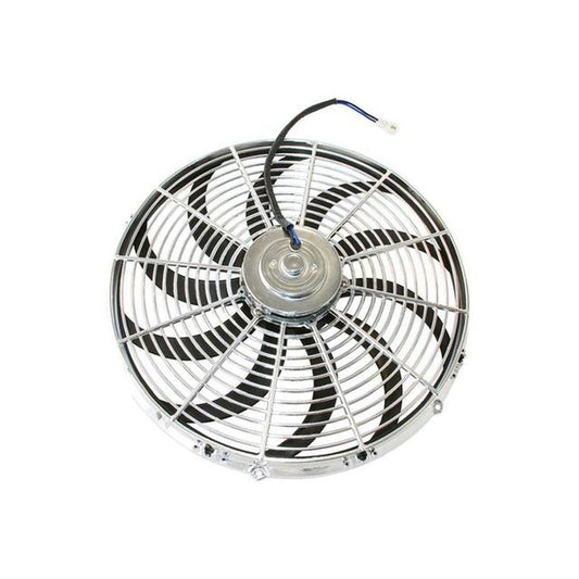 Aeroflow AF49-1027 14" Curved Blade Chrome FAN Reversible 1350cfm