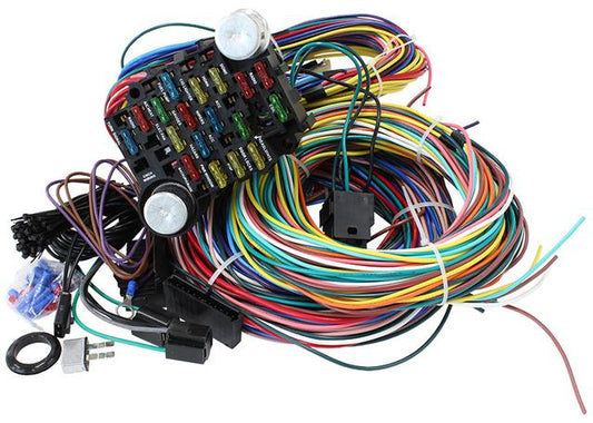 Aeroflow 21 Circuit Univrsal Wire HarneBraid Wire Shield 21 Fuse 12V
