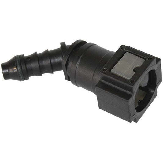 Aeroflow AF49-7001 Push On 5/16" EFI Fitting To 5/16" / 7.9mm Barb 45Degree