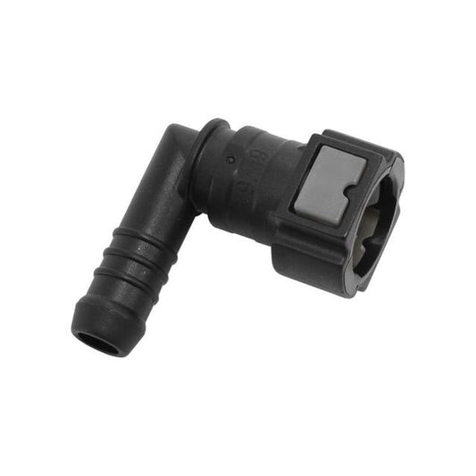Aeroflow Push On 3/8" EFI Fitting To 3/8" / 9.65mm Barb 90Degree