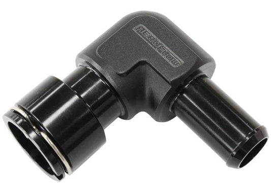 Aeroflow S/Charger Water Fitting 90Deg To 5/8" Barb Clip On F/Male Suits LSA