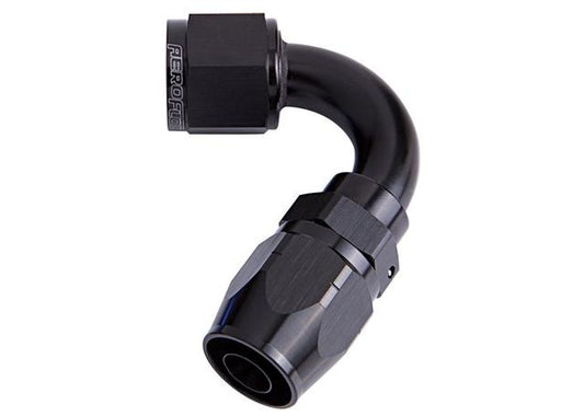 Aeroflow AF504-20BLK Alloy 120 Deg Hose End -20AN Black Cutter Style Full Swivel AF504-20BLK