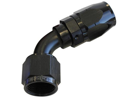 Aeroflow AF508-04BLK Alloy 60 Deg Hose End -4AN Black Cutter Style Full Swivel AF508-04BLK
