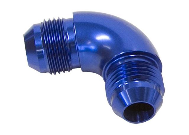 Aeroflow AF521-10 -10AN 90 Deg Male Flare Union Blue Full Flow No Restriction AF521-10