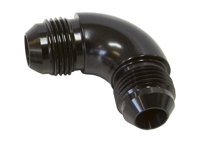 Aeroflow AF521-12BLK -12AN 90 Deg Male Flare Union Black Full Flow No Restriction AF521-12BLK
