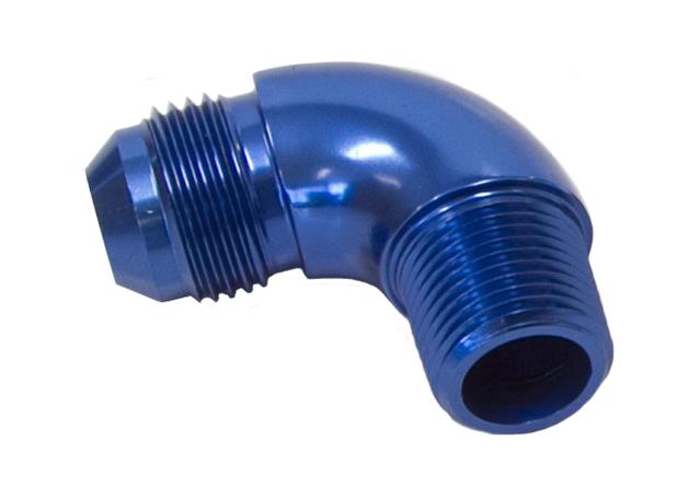 Aeroflow AF522-06-06 90 Deg 3/8" To -6AN Full Flow Blue No Restriction In Bend AF522-06-06
