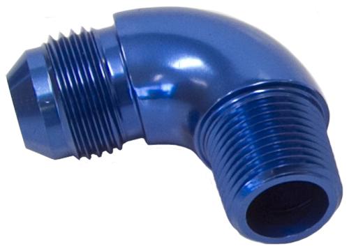 Aeroflow AF522-08 90 Deg 3/8" To -8AN Full Flow Blue No Restriction In Bend AF522-08