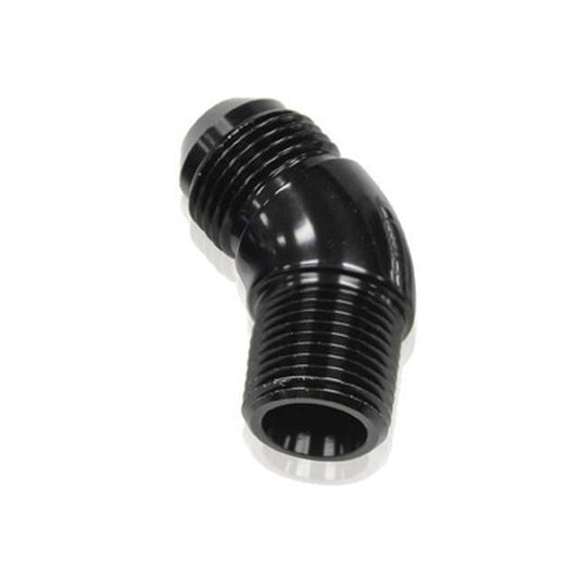 Aeroflow AF523-04BLK 45 Deg 1/8" To -4AN Full Flow Black No Restricion In Bend AF523-04BLK