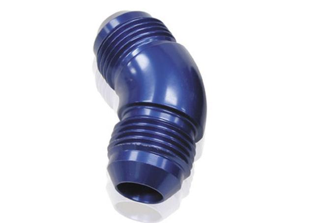 Aeroflow AF527-08 -8AN 45 Deg Male Flare Union Blue Full Flow No Restriction AF527-08