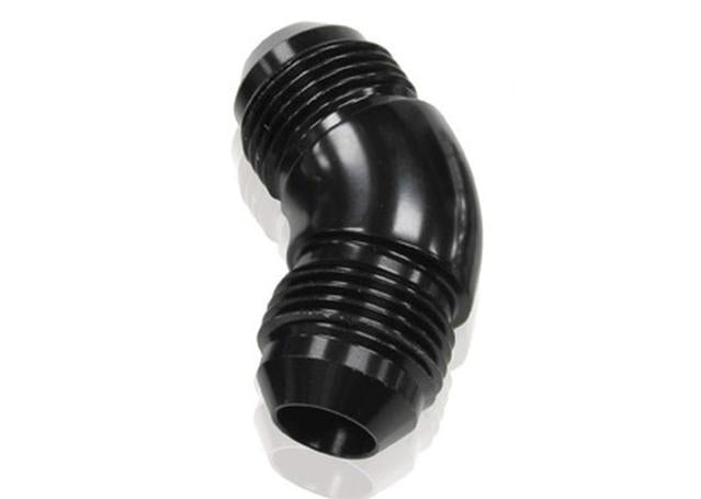 Aeroflow AF527-10BLK -10AN 45 Deg Male Flare Union Black Full Flow No Restriction AF527-10BLK