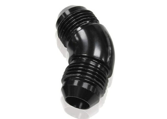 Aeroflow AF527-10BLK -10AN 45 Deg Male Flare Union Black Full Flow No Restriction AF527-10BLK