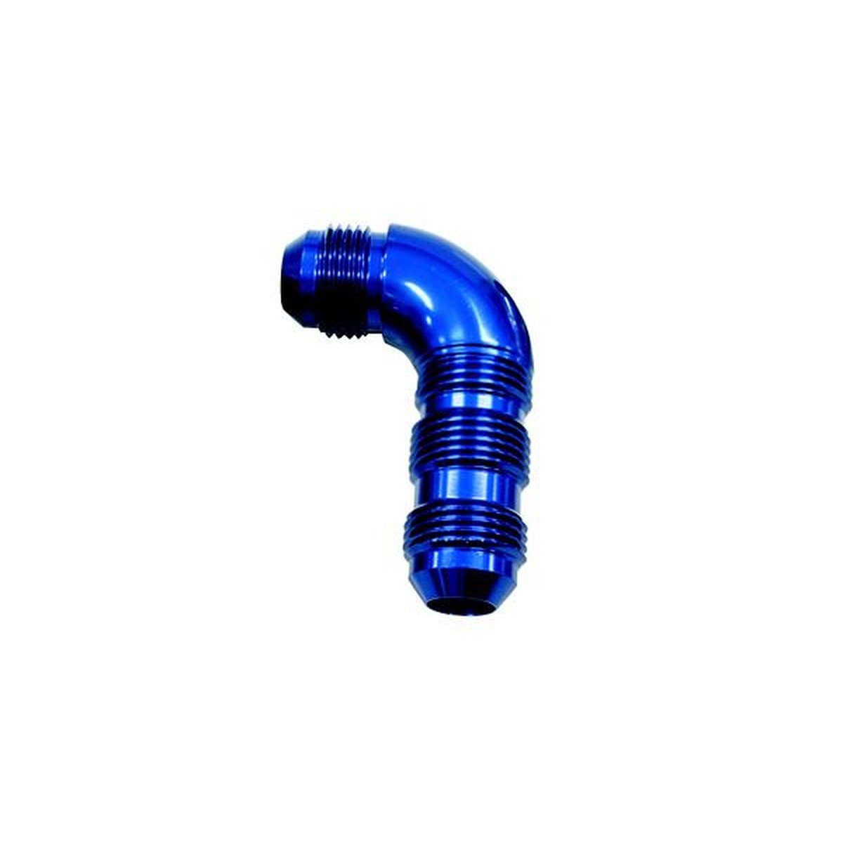 Aeroflow AF533-08 90 Deg Bulkhead -8AN Full Flow Blue No Restriction Nut Seper AF533-08