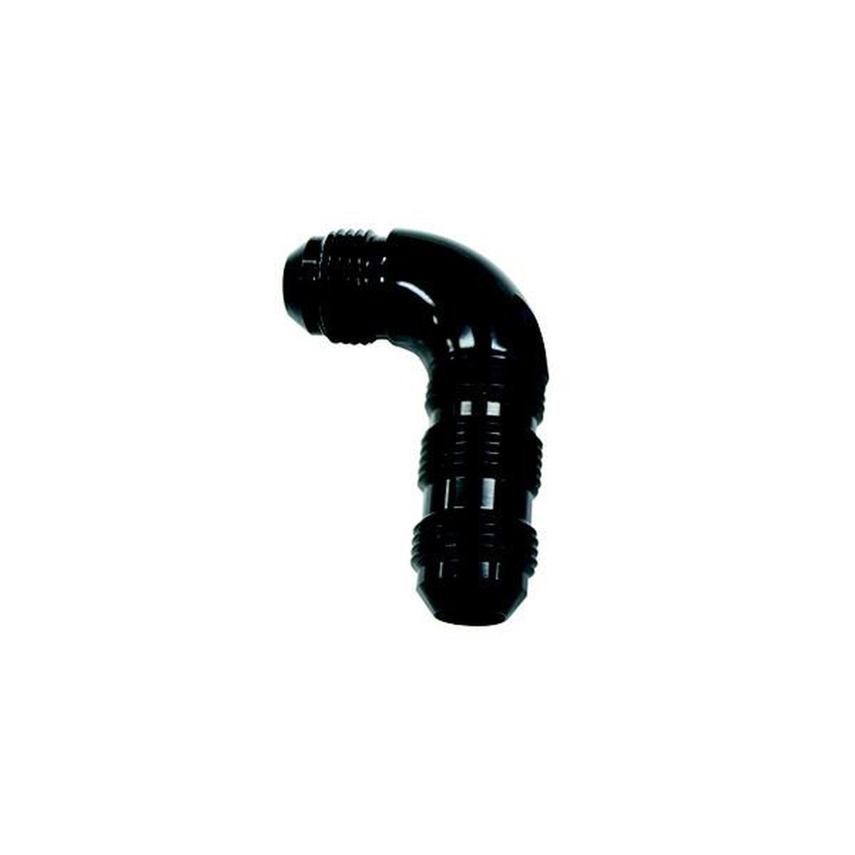 Aeroflow AF533-08BLK 90 Deg Bulkhead -8AN Full Flow Black No Restriction Nut Seper AF533-08BLK