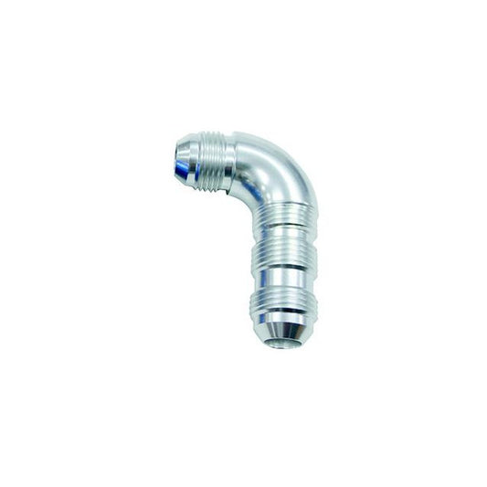 Aeroflow AF533-06S 90 Deg Bulkhead -6AN Full Flow Silver No Restriction Nut Sepe AF533-06S