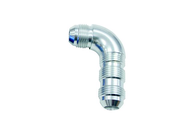 Aeroflow AF533-10S 90Deg Bulkhead -10AN Full Flow Silver No Restriction