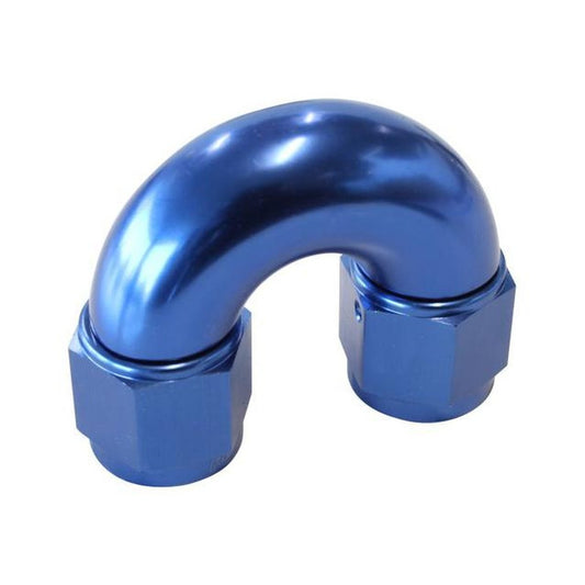 Aeroflow AF536-10 -10AN 180 Deg Swivel Coupler Blue Billet Full Flow 1 Piece AF536-10