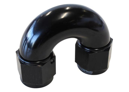 Aeroflow AF536-10BLK -10AN 180 Deg Swivel Coupler Black Billet Full Flow 1 Piece AF536-10BLK