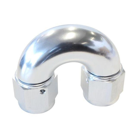Aeroflow AF536-08S -8AN 180 Deg Swivel Coupler Silver Billet Full Flow 1 Piec AF536-08S
