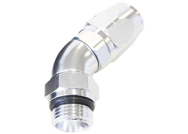 Aeroflow AF544-08-08S Male Hose End -8 ORB To -8 Hose full Flow Billet 45 Deg AF544-08-08S