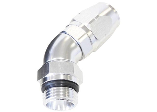 Aeroflow AF544-08-08S Male Hose End -8 ORB To -8 Hose full Flow Billet 45 Deg AF544-08-08S