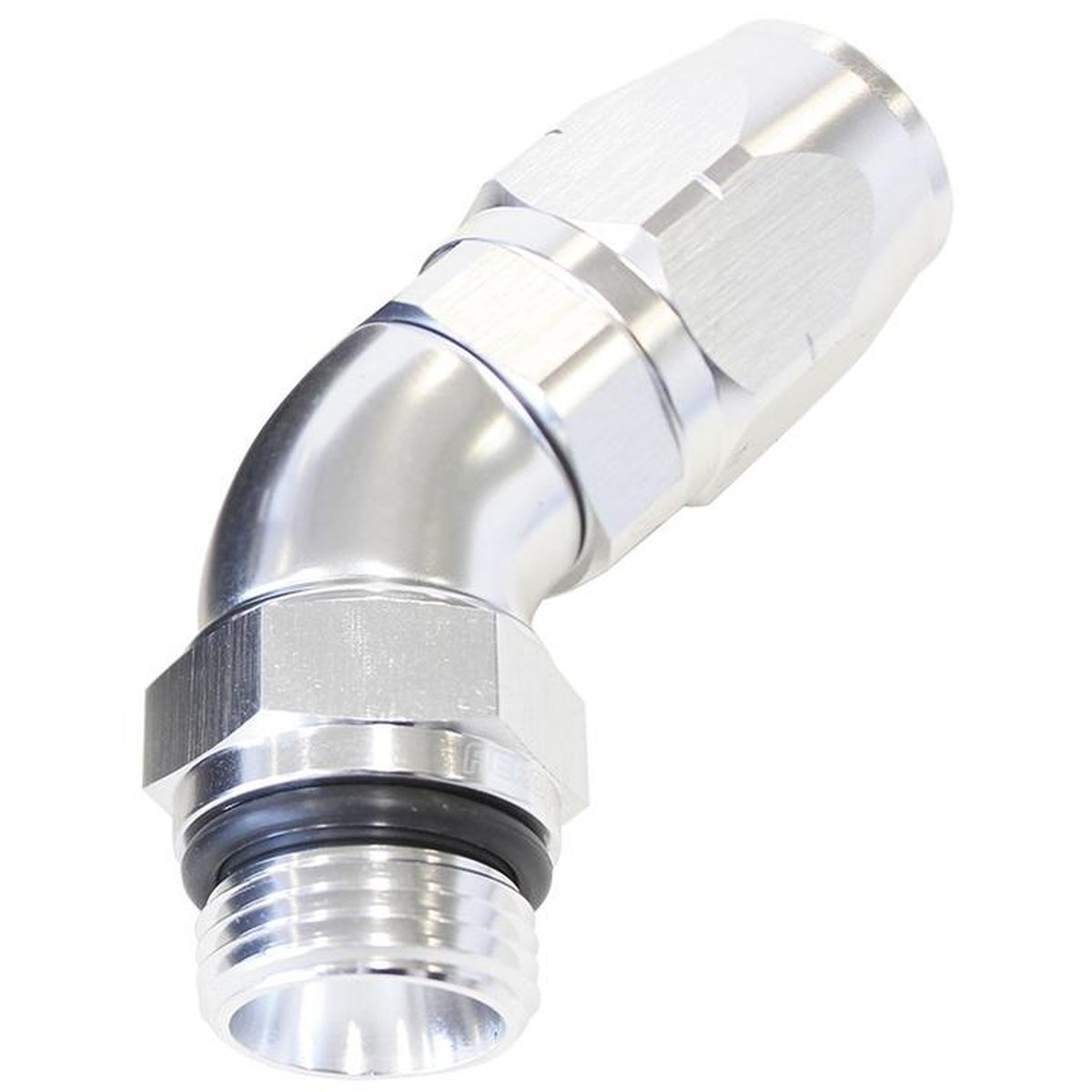 Aeroflow AF544-10-08S Male Hose End -8 ORB To 10 Hose full Flow Billet 45 Deg AF544-10-08S