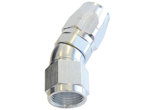Aeroflow AF557-06S Alloy 30 Deg Hose End -6AN Silver Cutter Style Full Flow AF557-06S