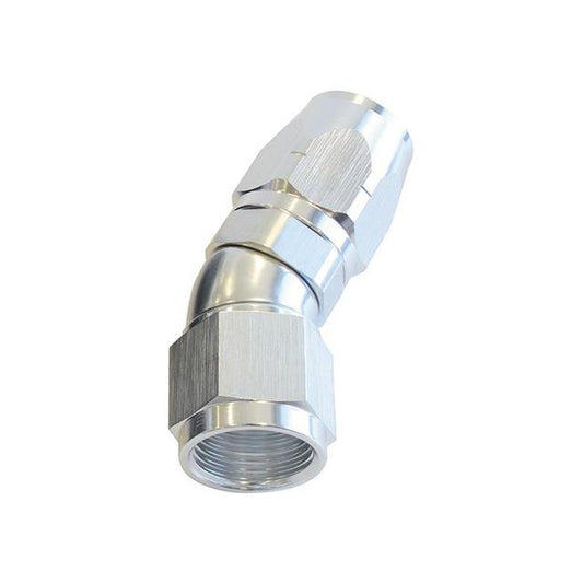 Aeroflow AF557-08S Alloy 30 Deg Hose End -8AN Silver Cutter Style Full Flow AF557-08S