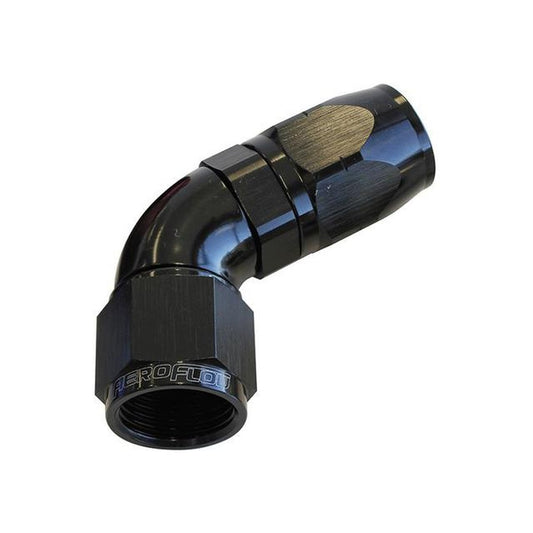 Aeroflow AF558-06BLK Alloy 60 Deg Hose End -6AN Black Cutter Style Full Flow AF558-06BLK