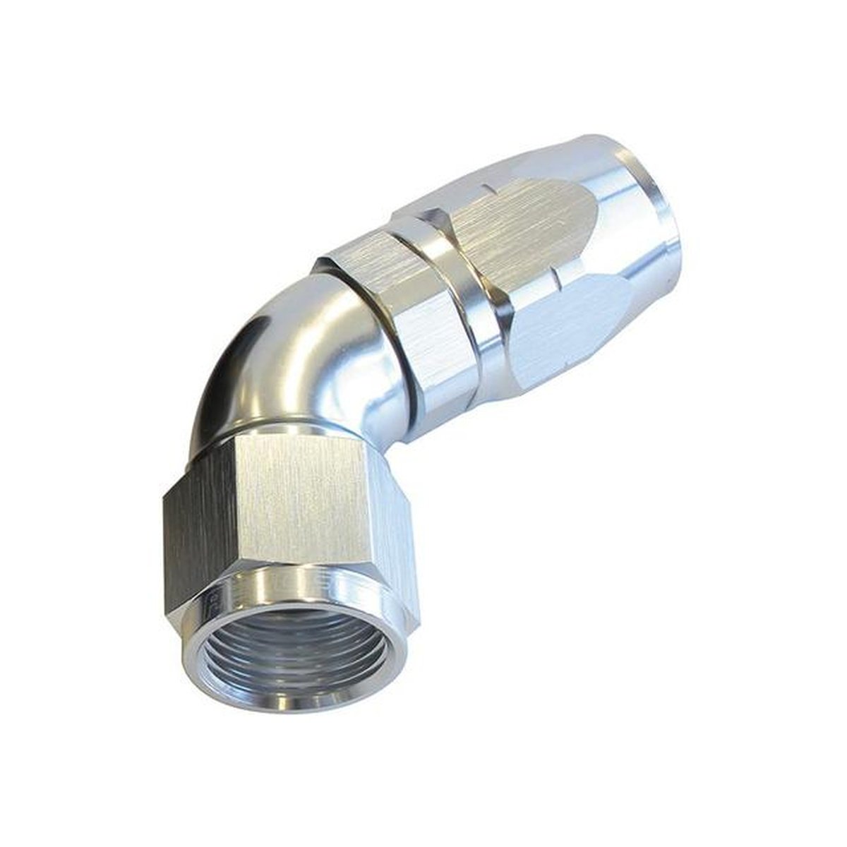 Aeroflow AF558-12-10S Alloy 60 Deg Hose End -12 Hose to -10 Expander Hose End Silver AF558-12-10S