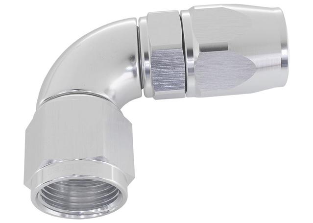 Aeroflow AF573-03DS 90 Deg -3AN Full Flow Teflon Hose End Silver 1 Piece Fullfl AF573-03DS
