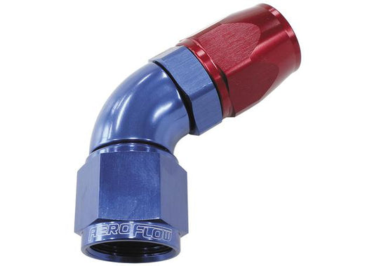 Aeroflow AF578-12D 60 Deg -12AN Full Flow Teflon Hose End Blue 1 Piece FullFlow AF578-12D
