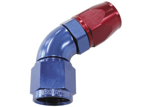 Aeroflow AF578-08D 60 Deg -8AN Full Flow Teflon Hose End Blue 1 Piece FullFlow AF578-08D