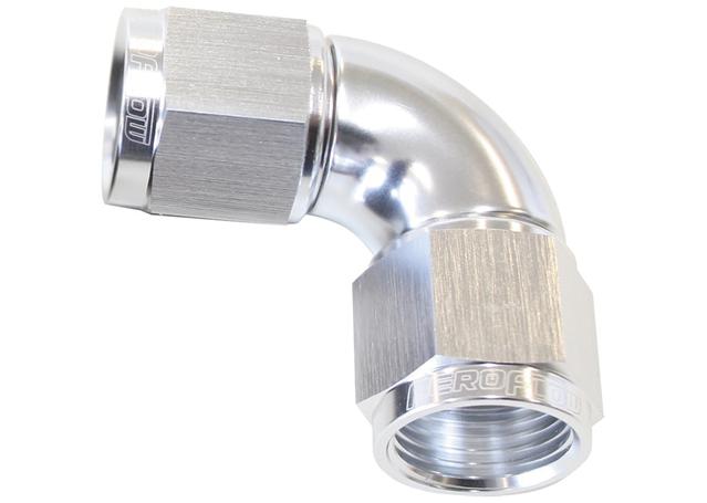 Aeroflow AF583-04S -4AN 90 Deg Swivel Coupler Silver Billet Full Flow 1Piece AF583-04S