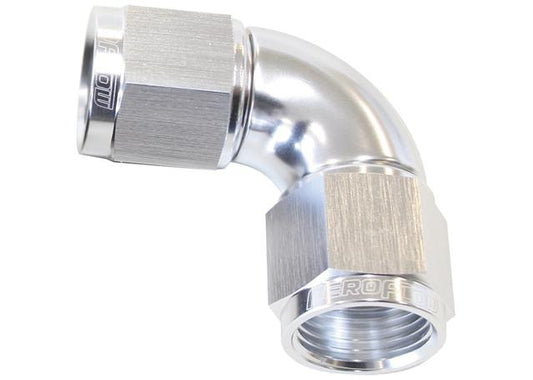 Aeroflow AF583-04S -4AN 90 Deg Swivel Coupler Silver Billet Full Flow 1Piece AF583-04S