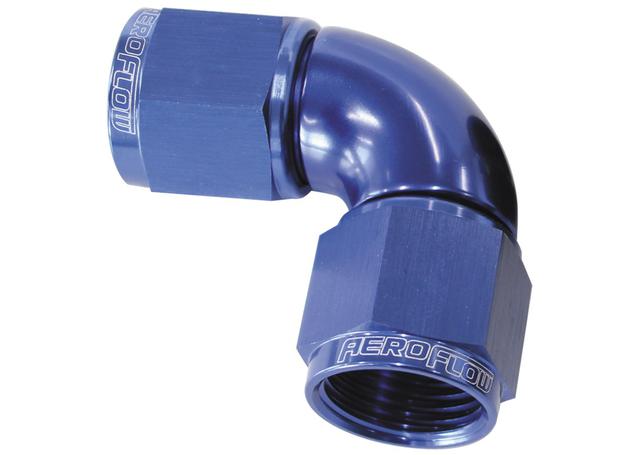 Aeroflow AF583-16 -16AN 90 Deg Swivel Coupler Blue Billet Full Flow 1 Piece AF583-16