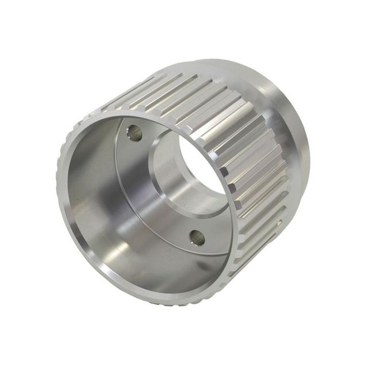 Aeroflow AF59-3001C Long Crank Gilmer Pulley Anodised Silver Fits SBC/BBC