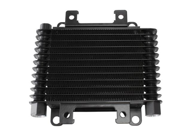 Aeroflow Competition Oil & Transmission Cooler 10 x 7-1/2" x 3-1/2" W/ 80w FAN & Switch 1/2" NPT