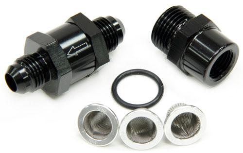 Aeroflow AF608-06BLK -6AN Inline Fuel & Oil Filter Black 3x Filter 30,80,150 Micron