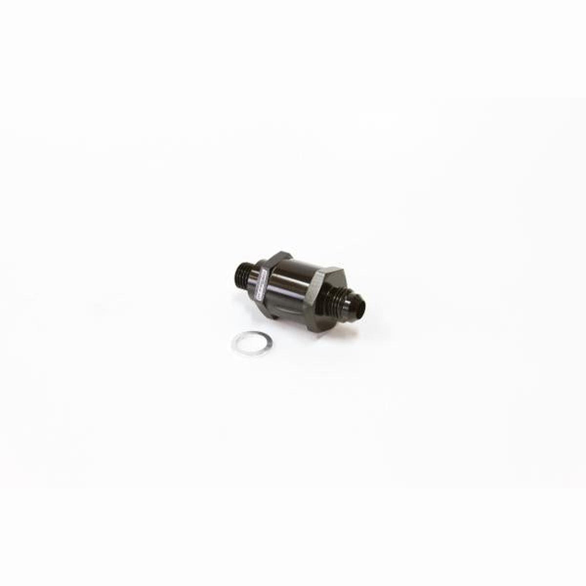Aeroflow AF615-08BLK Checkvalve Black Male To Male Bosch Pump M12x1.5mm x -8an