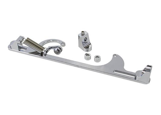 Aeroflow AF64-2001C Billet Throttle Cable Bracket Chrome Suits 4150 Style