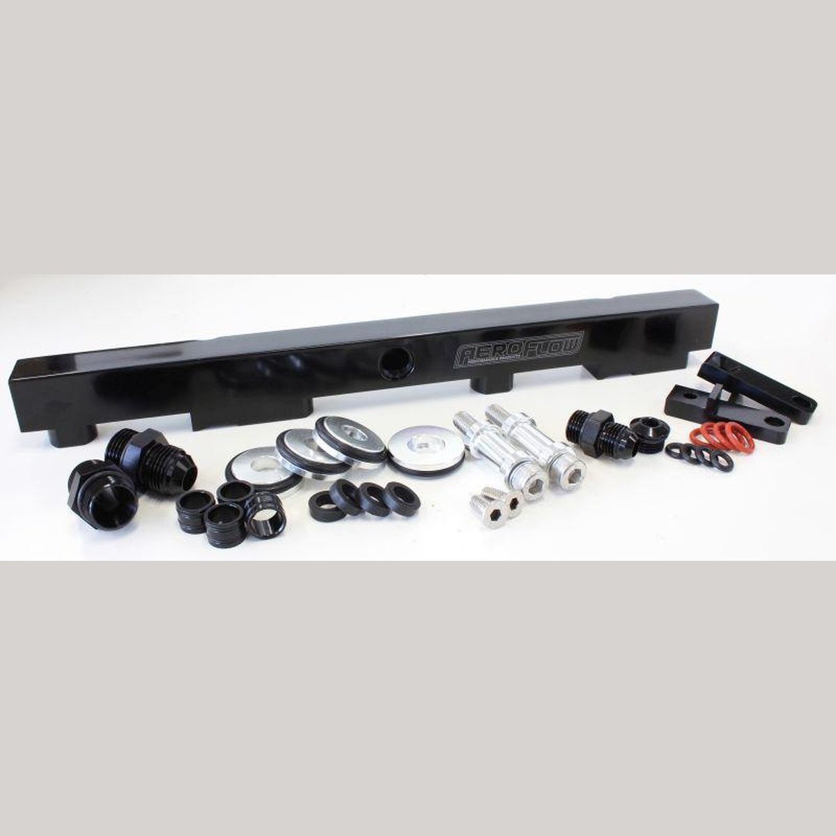 Aeroflow AF64-2009BLK Fuel Rail Kit Suits SR20 Red Top Black Color