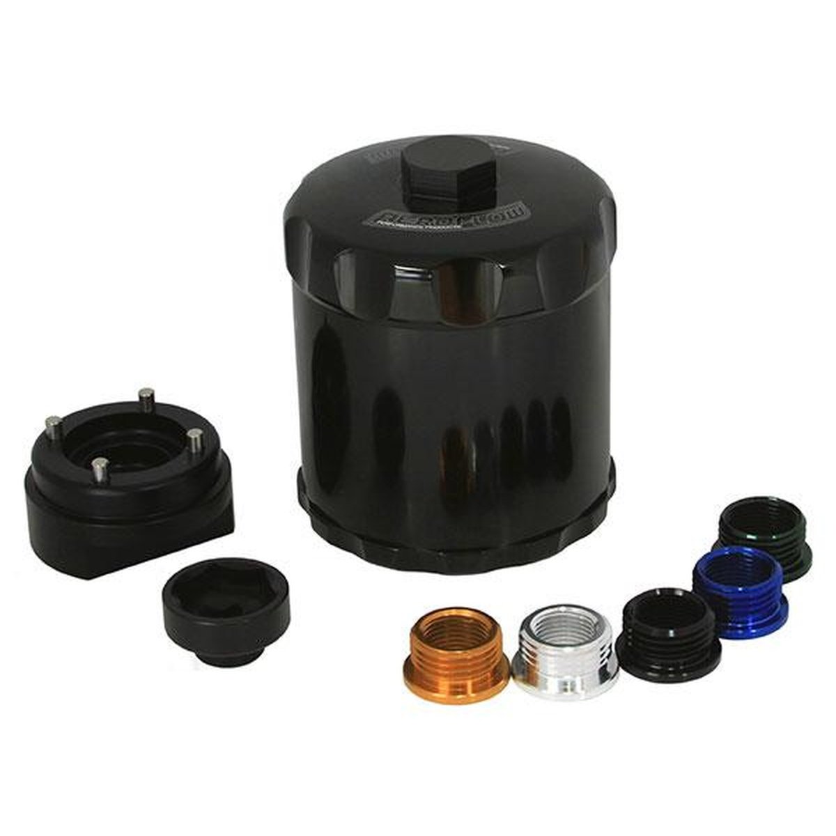 Aeroflow AF64-2016BLK Oil Filter Black 3/4, 13/16, M18,M20 &M22 X 1.5