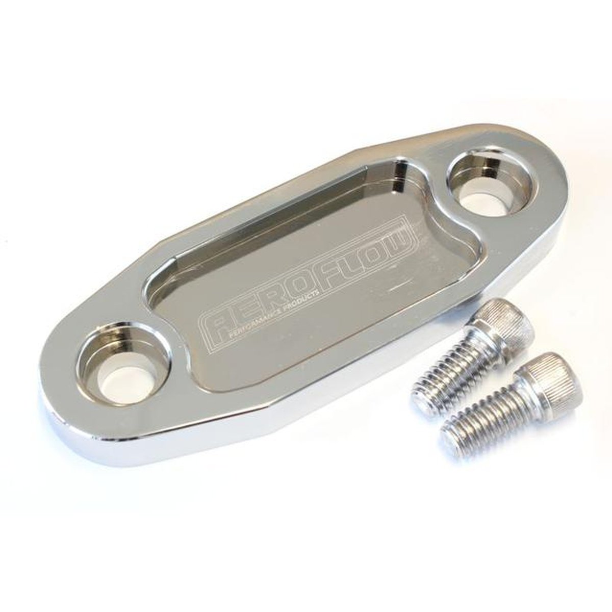 Aeroflow AF64-2020C Billet Fuel Pump Block Off Chrome Suits 302 351C