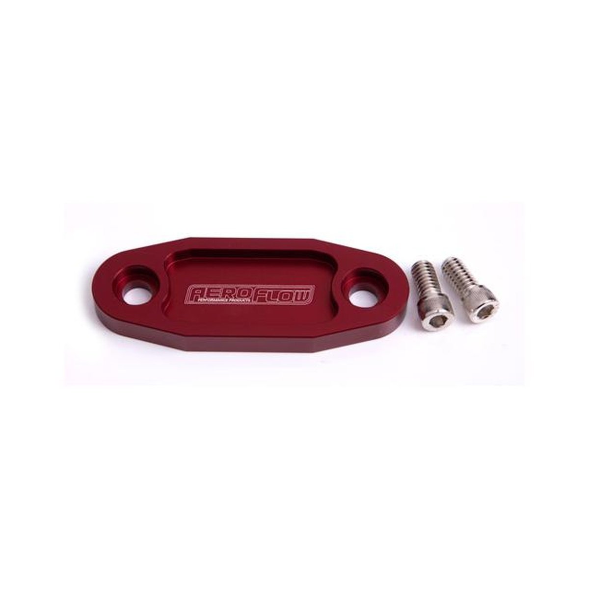 Aeroflow AF64-2020R Billet Fuel Pump Block Off Red Suits 302 351C